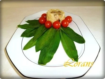 Champignons-Reis mit Cocktailtomaten auf Bärlauchblätter - Rezept - Bild Nr. 15