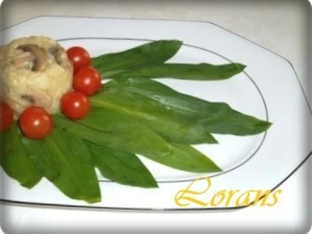 Champignons-Reis mit Cocktailtomaten auf Bärlauchblätter - Rezept - Bild Nr. 14