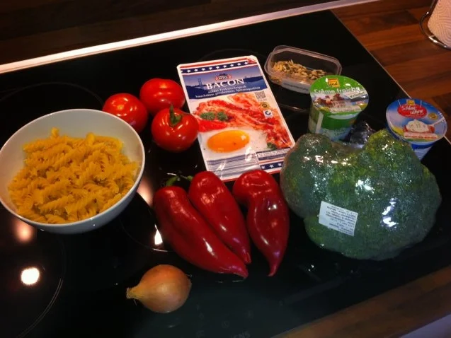 Gemüseauflauf mit Kürbiskernen und Bacon - Rezept