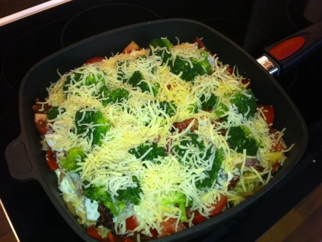 Gemüseauflauf mit Kürbiskernen und Bacon - Rezept - Bild Nr. 4