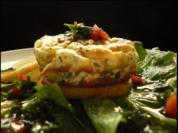 Ziegenkäse-Törtchen mit Birne und Kräuter-Vinaigrette - Rezept
