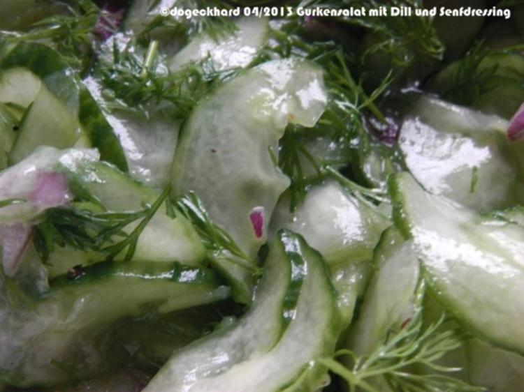 Gurkensalat mit Dill und Senfdressing - schnell &amp; einfach - von dogeckhard