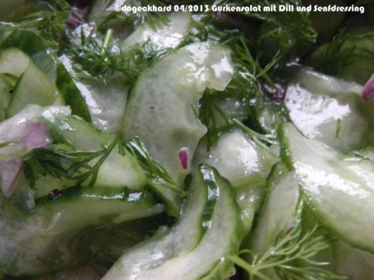 Gurkensalat mit Dill und Senfdressing - Rezept - kochbar.de