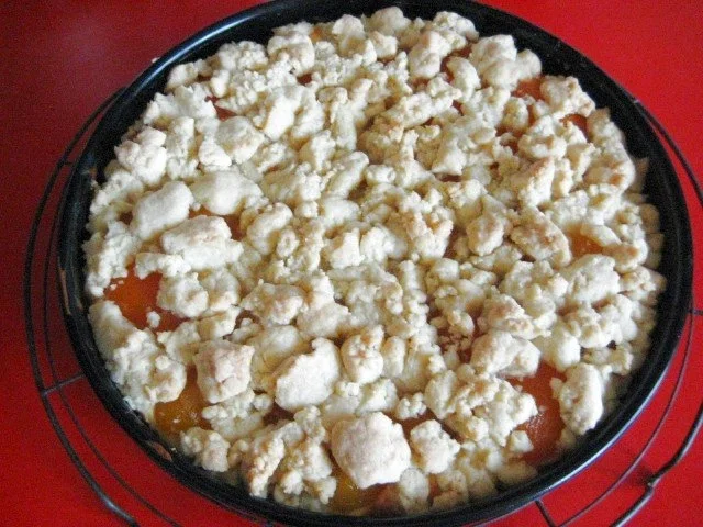 Käsekuchen - mit Aprikosen und Streusel - Rezept - Bild Nr. 13