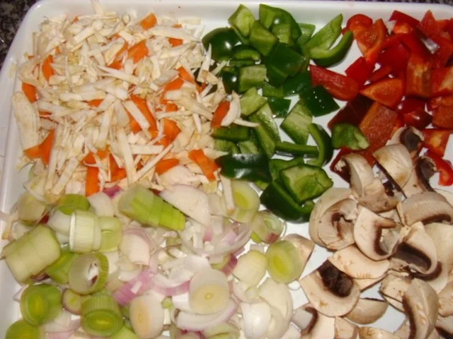 Geflügel : Chin. marin. Entenfleisch mit viel Gemüse und Süßsaurer scharfen Soße - Rezept - Bild Nr. 3