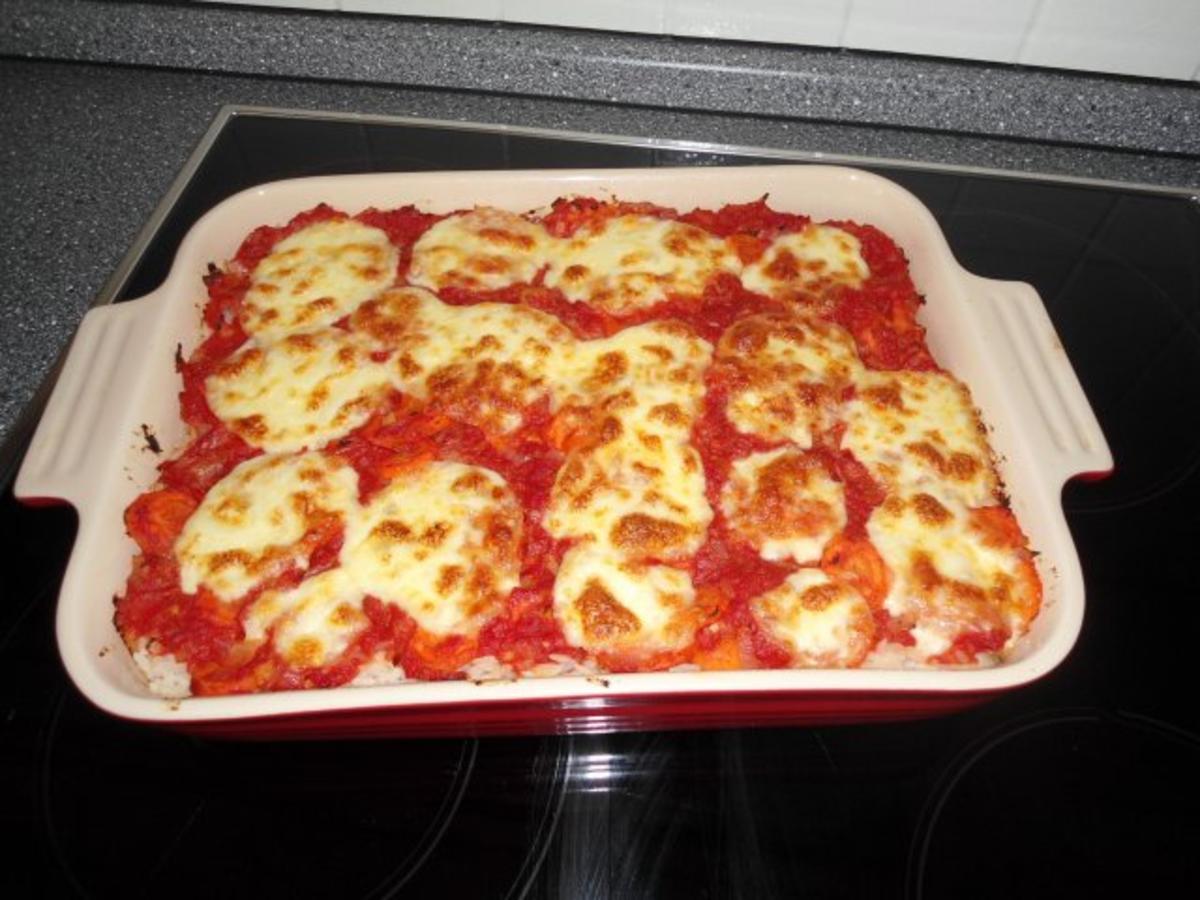 Reisauflauf Tomate-Mozzarella - Rezept mit Bild - kochbar.de