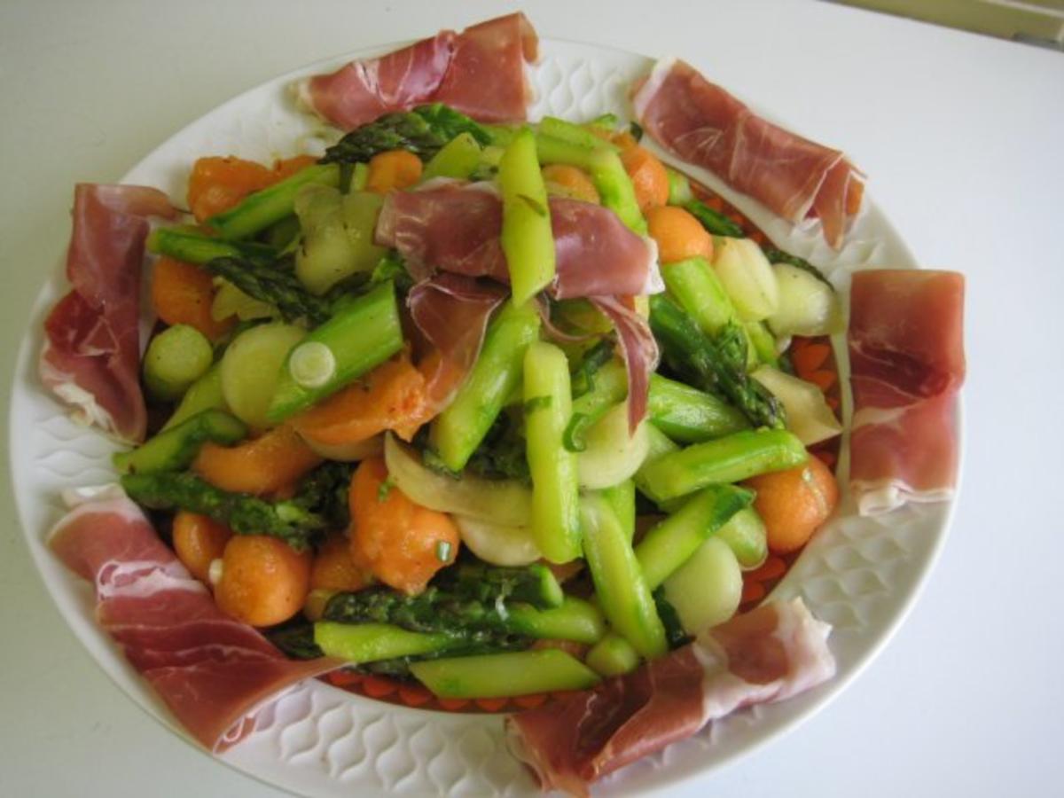 Spargel - Melonen - Salat - Rezept