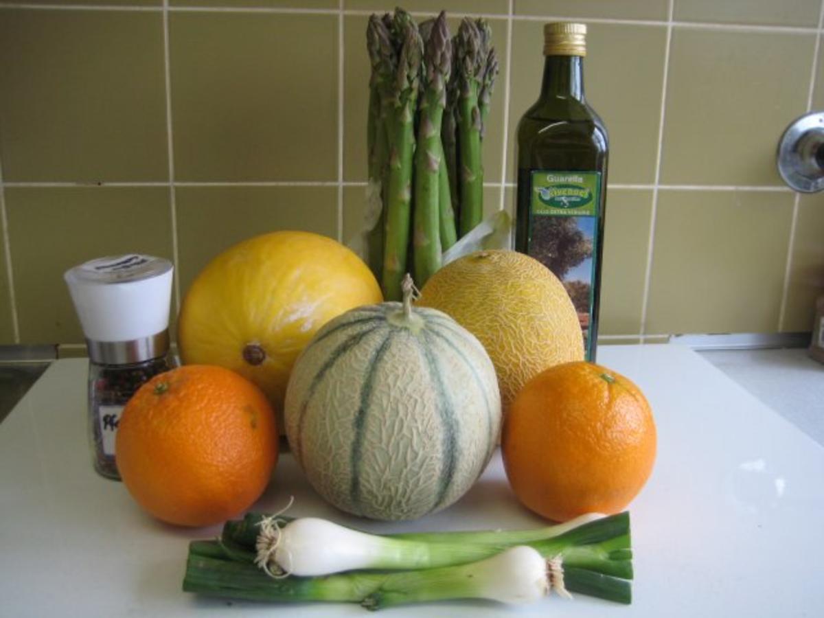 Spargel - Melonen - Salat - Rezept - Bild Nr. 4