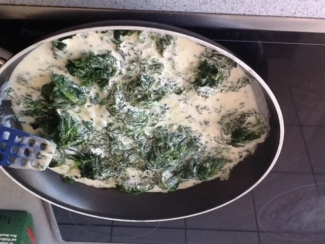 Blattspinat Gogonzola Sauce - Rezept - Bild Nr. 4
