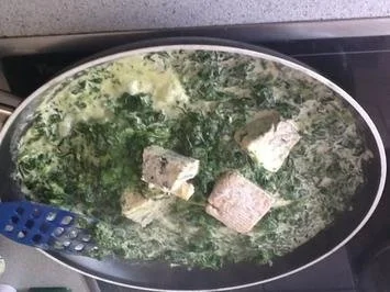 Blattspinat Gogonzola Sauce - Rezept - Bild Nr. 3
