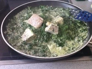 Blattspinat Gogonzola Sauce - Rezept - Bild Nr. 3