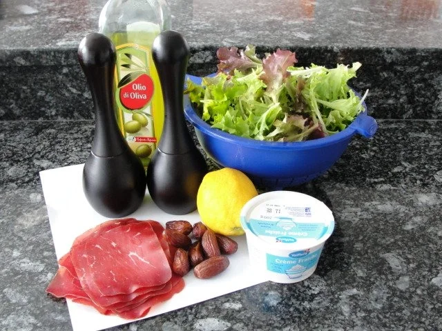 Pflücksalat mit Bündnerfleisch - Rezept - Bild Nr. 2