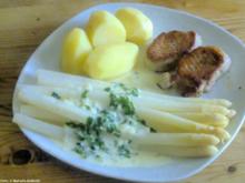 Spargelplatte mit Bärlauchsahne - Rezept