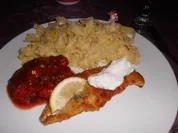 Rezept: Rotbarschfilet mit zweierlei Sauce>> Rotbarschfilet mit zweierlei Sauce>> - Rezept