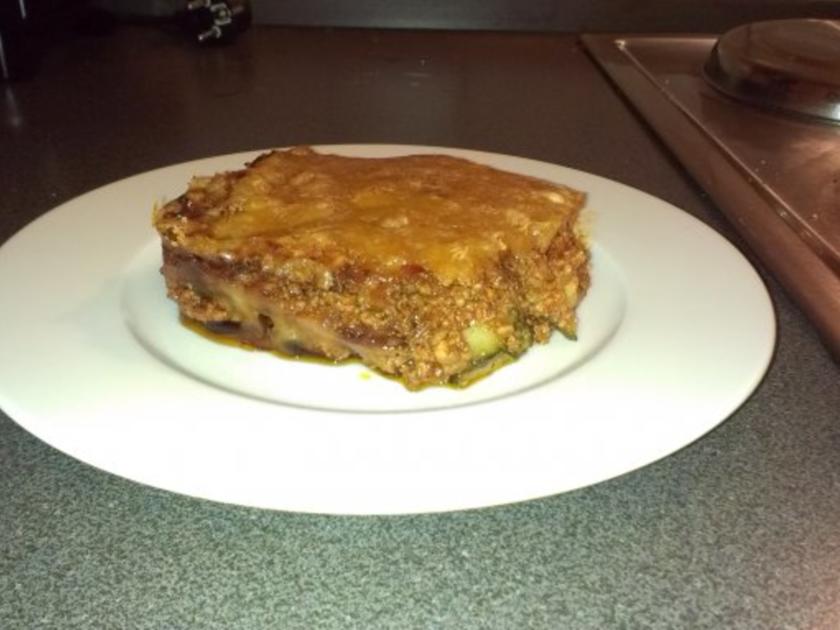 Auberginen Zucchini Hackfleisch Auflauf - einfach - von Bluemchen-Blume
