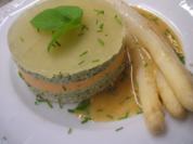 Fisch: Lachs-Frischkäse-Törtchen mit fränkischem Spargelsalat - Rezept