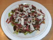 Gemüse: Grüner Spargel mit Austernpilzen und Serano-Schinken - Rezept