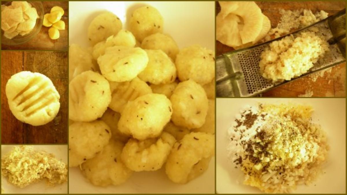 Kartoffel-Sellerie-Gnocchi mit Rhabarber-Chutney - Rezept - Bild Nr. 2