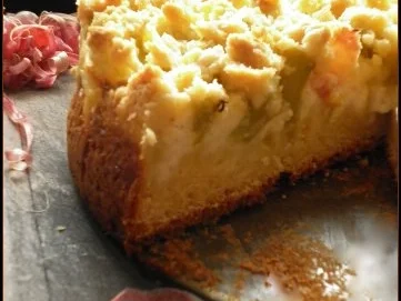 Rezept: Rhabarberkuchen mit Streuseln Bild Nr. 2 Rhabarberkuchen mit Streuseln - Rezept - Bild Nr. 2