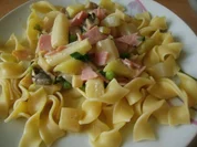 Rezept: Bรคrlauch-Fettucine in Gemรผsiger Kรคsesoรe Bรคrlauch-Fettucine in Gemรผsiger Kรคsesoรe - Rezept