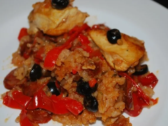 Rezept: Spanische Hähnchen-Reis-Pfanne Bild Nr. 3 Spanische Hähnchen-Reis-Pfanne - Rezept - Bild Nr. 3