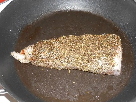 Filet im Bärlauchmantel auf Gemüse und Basmatireis - Rezept - Bild Nr. 4