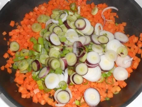 Filet im Bärlauchmantel auf Gemüse und Basmatireis - Rezept - Bild Nr. 8