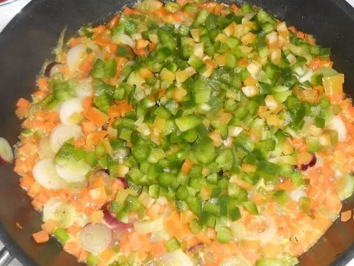 Filet im Bärlauchmantel auf Gemüse und Basmatireis - Rezept - Bild Nr. 11