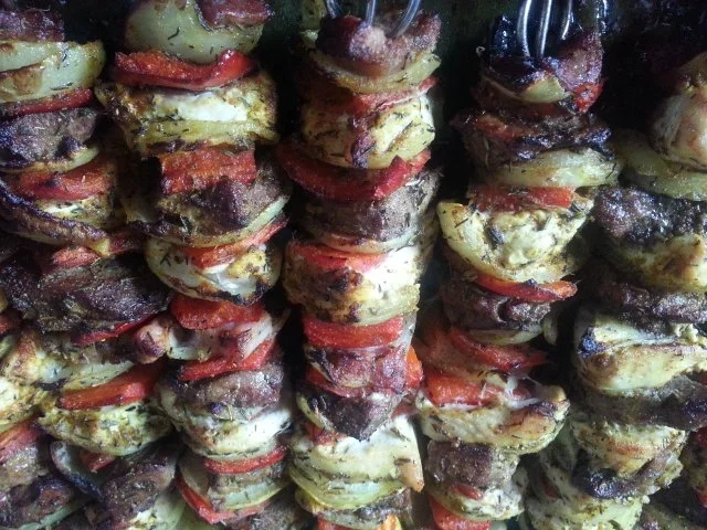 Fleisch-Spieße  * halbfett * schnell gegrillt - Rezept - Bild Nr. 4