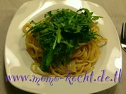 Spaghetti aglio olio e rucola - Rezept