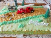 KINDEr -Geburtstagskuchen Feuerwehr + Fussball - Rezept
