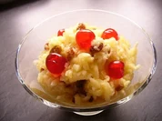 geriebener Apfel auf Vanillepudding - Rezept