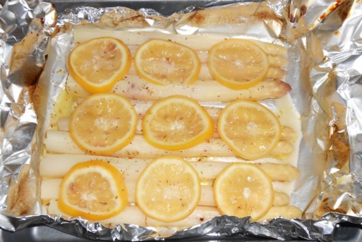 Spargel aus dem Ofen mit geräucherter Lachsforelle - Rezept - Bild Nr. 8