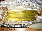 Spargel – grüner Spargel in der Folie aus dem Backofen - Rezept