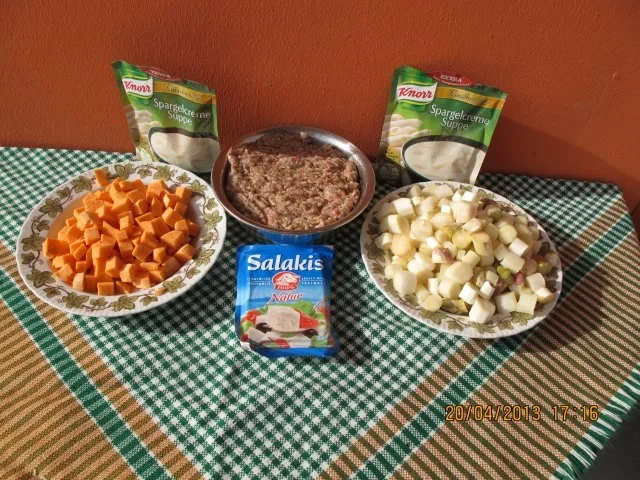 Spargelcremesuppe mit Gehacktesklößchen - Rezept