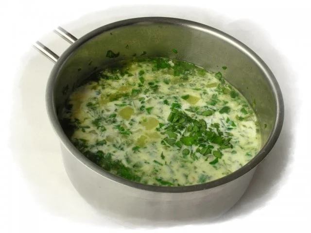 Rezept: Bärlauchsuppe mit Garnelen Bild Nr. 8 Bärlauchsuppe mit Garnelen - Rezept - Bild Nr. 8