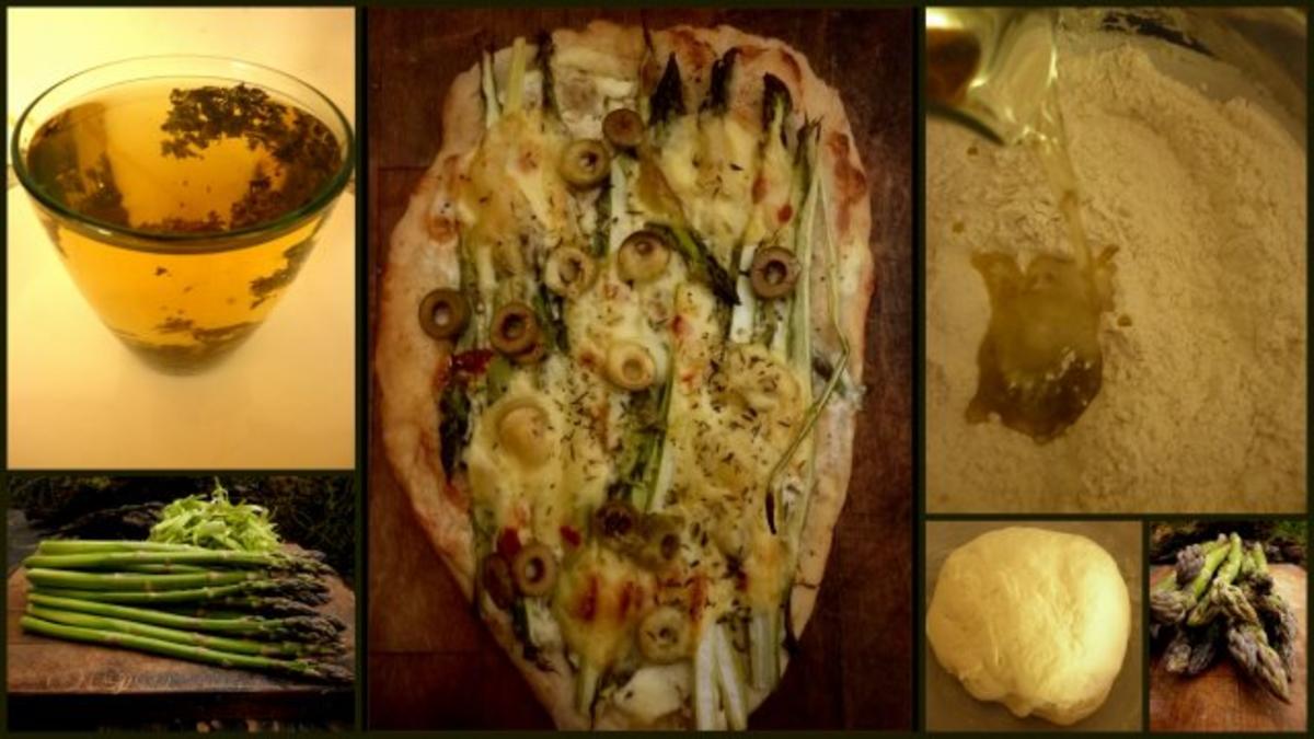 Pizza mit grünem Spargel - Rezept - Bild Nr. 2