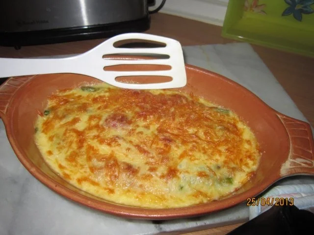 Grüner Spargel überbacken - Rezept