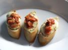 Gratinierte Kräuterbaguettes mit Lachs - Rezept