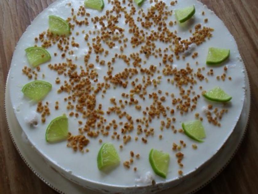 Limetten Quark Torte - schnell &amp; einfach - 119 kcal/100g