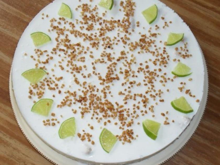 Limetten Quark Torte - schnell &amp; einfach - 119 kcal/100g