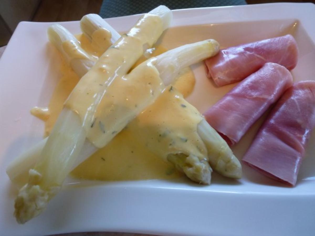 Bilder für Spargel klassisch mit Kräuterhollandaise - Rezept