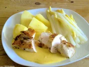 Rezept: Hรคhnchenbrustfilet mit Orangen-Hollandaise Hรคhnchenbrustfilet mit Orangen-Hollandaise - Rezept