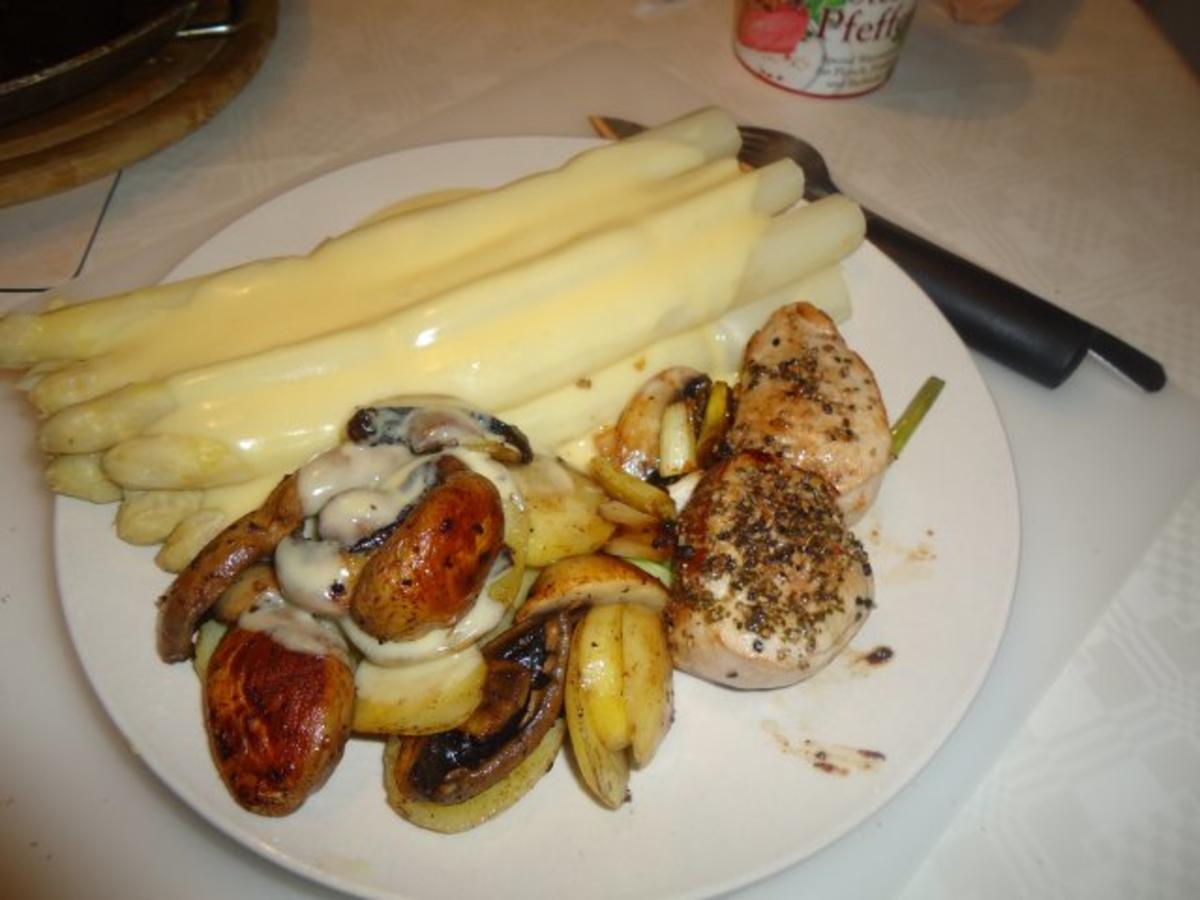 Filet vom Schwein mit Champignon-Bratkartoffeln - Rezept - Bild Nr. 9