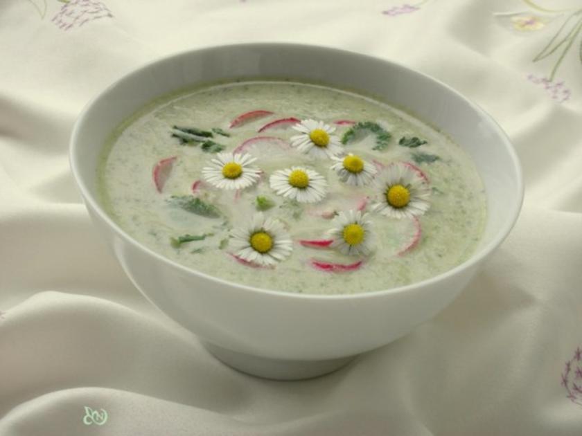 Radieschensuppe mit Gänseblümchen ~ ~ - einfach - von Noriana