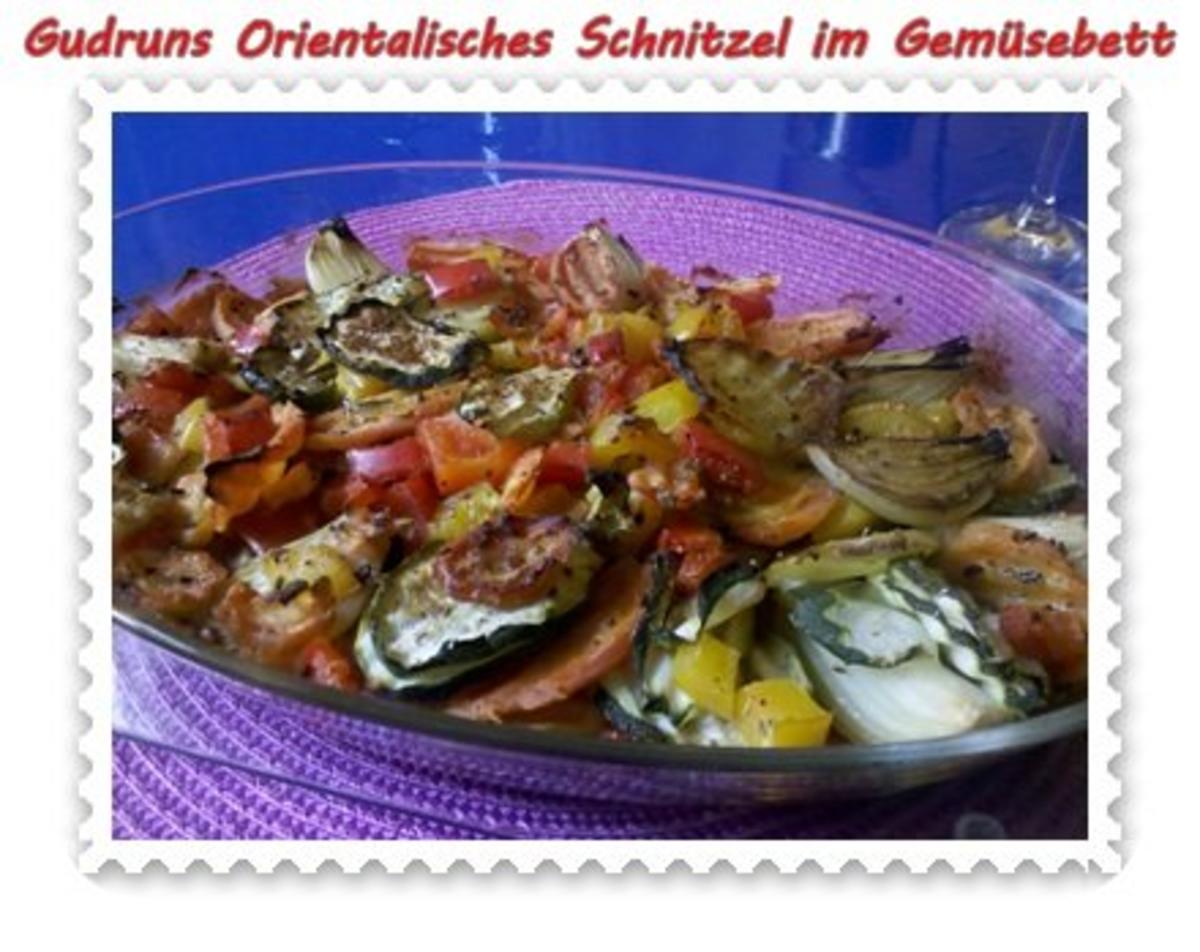 Auflauf: Orientalisches Schnitzel im Gemüsebett - Rezept