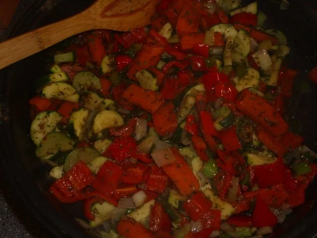 Gemüsepfanne mit gebratenen Semmelknödeln - Rezept - Bild Nr. 4