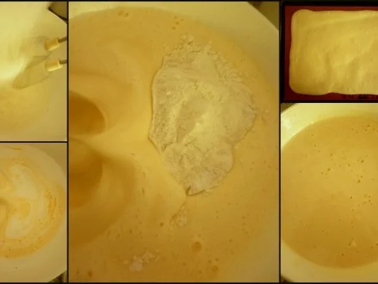 Erdbeer-Rhabarber-Biskuitrolle - Rezept - Bild Nr. 2