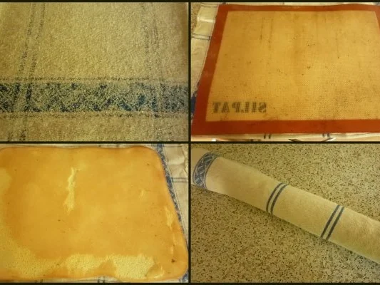 Erdbeer-Rhabarber-Biskuitrolle - Rezept - Bild Nr. 3