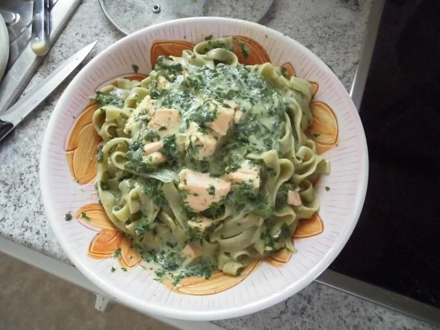 Nudeln mit Lachs und Spinat - Rezept - Bild Nr. 5